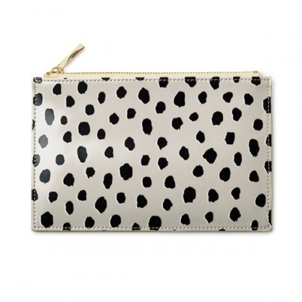 Kate Spade Flamingo Dot Pencil Pouch & Accessories NWT